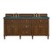 James Martin Vanities 72''Double Vanity, Mid-Century Walnut w/ 3 CM Parisien Bleu Quartz Top 424-V72-WLT-3PBL - alternate 1